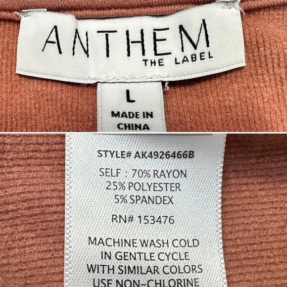 Anthem The Label Good Life Modal Blend Pullover Pleat Shoulder Knit Top Sz: L - Picture 6 of 7